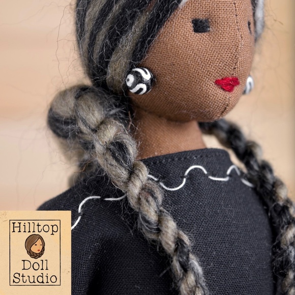 Fabric Doll "Josie" Handcrafted Textile Cloth Heirloom Primitive Doll - Picture 8 of 11
